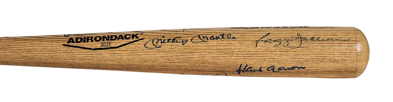 1980s 500 Home Run Club Signed Bat With 11 Signatures Incl. Mantle and Williams (PSA/DNA)